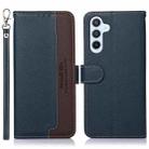 For Samsung Galaxy A17 5G KHAZNEH Litchi Texture Leather RFID Phone Case(Blue) - 1