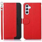 For Samsung Galaxy A17 5G KHAZNEH Litchi Texture Leather RFID Phone Case(Red) - 1