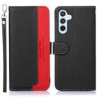 For Samsung Galaxy A17 5G KHAZNEH Litchi Texture Leather RFID Phone Case(Black) - 1