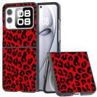 For Huawei nova Flip Black Frame Leopard Phone Case(Red Leopard) - 1