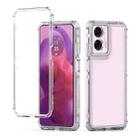 For Motorola Moto G24 Clear TPU Hybrid PC Shockproof Phone Case(Transparent) - 1