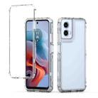 For Motorola Moto G34 5G Clear TPU Hybrid PC Shockproof Phone Case(Transparent) - 1