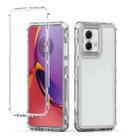 For Motorola Moto G84 5G Clear TPU Hybrid PC Shockproof Phone Case(Transparent) - 1