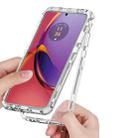 For Motorola Moto G84 5G Clear TPU Hybrid PC Shockproof Phone Case(Transparent) - 3