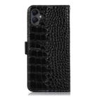 For Samsung Galaxy A07 5G Crocodile Top Layer Cowhide Leather Phone Case(Black) - 3