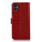 For Samsung Galaxy A07 5G Crocodile Top Layer Cowhide Leather Phone Case(Red) - 3