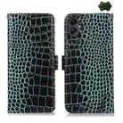 For Samsung Galaxy A07 5G Crocodile Top Layer Cowhide Leather Phone Case(Green) - 1