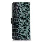 For Samsung Galaxy A07 5G Crocodile Top Layer Cowhide Leather Phone Case(Green) - 3