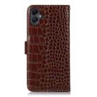 For Samsung Galaxy A07 5G Crocodile Top Layer Cowhide Leather Phone Case(Brown) - 3