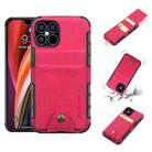For iPhone 12 mini Cloth Texture + TPU Vertical Flip Case with Card Slots(Red) - 1