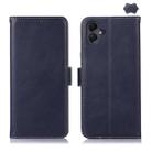 For Samsung Galaxy A06 4G Magnetic Crazy Horse Texture Genuine Leather RFID Phone Case(Blue) - 1