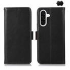 For Samsung Galaxy A17 5G Magnetic Crazy Horse Texture Genuine Leather RFID Phone Case(Black) - 1