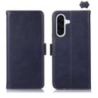 For Samsung Galaxy A17 5G Magnetic Crazy Horse Texture Genuine Leather RFID Phone Case(Blue) - 1