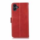 For Samsung Galaxy A07 5G Magnetic Crazy Horse Texture Genuine Leather RFID Phone Case(Red) - 3