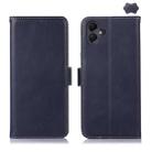 For Samsung Galaxy A07 5G Magnetic Crazy Horse Texture Genuine Leather RFID Phone Case(Blue) - 1