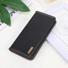 For Samsung Galaxy A36 KHAZNEH Nappa Top Layer Cowhide Leather Phone Case(Black) - 2