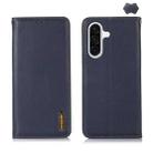 For Samsung Galaxy A17 5G KHAZNEH Nappa Top Layer Cowhide Leather Phone Case(Blue) - 1