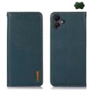 For Samsung Galaxy A07 5G KHAZNEH Nappa Top Layer Cowhide Leather Phone Case(Green) - 1