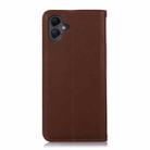 For Samsung Galaxy A07 5G KHAZNEH Nappa Top Layer Cowhide Leather Phone Case(Brown) - 3