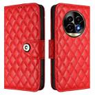 For Realme 13 Pro / 13 Pro+ 5G Rhombic Texture Flip Leather Phone Case with Lanyard(Red) - 2