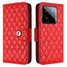 For Realme GT 7 Pro 5G Rhombic Texture Flip Leather Phone Case with Lanyard(Red) - 2