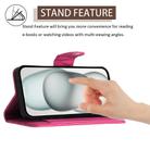 For Realme 14 Pro+ 5G Rhombic Texture Flip Leather Phone Case with Lanyard(Rose Red) - 3