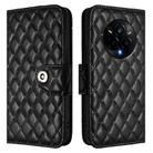 For Realme 14 Pro 5G Rhombic Texture Flip Leather Phone Case with Lanyard(Black) - 2