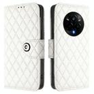 For Realme 14 Pro 5G Rhombic Texture Flip Leather Phone Case with Lanyard(White) - 2