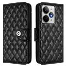 For Realme Neo7 Turbo 5G Rhombic Texture Flip Leather Phone Case with Lanyard(Black) - 2