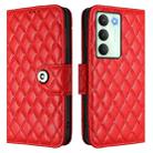 For Realme V70 / 14x Global / C75 5G Rhombic Texture Flip Leather Phone Case with Lanyard(Red) - 2