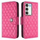 For Realme V70 / 14x Global / C75 5G Rhombic Texture Flip Leather Phone Case with Lanyard(Rose Red) - 2