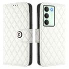 For Realme V70 / 14x Global / C75 5G Rhombic Texture Flip Leather Phone Case with Lanyard(White) - 2