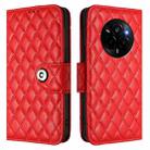 For Realme Narzo 80 Pro / 14 Pro 5G India Rhombic Texture Flip Leather Phone Case with Lanyard(Red) - 2