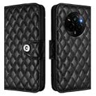 For Realme Narzo 80 Pro / 14 Pro 5G India Rhombic Texture Flip Leather Phone Case with Lanyard(Black) - 2