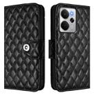 For Realme 14 5G Global / P3 5G India Rhombic Texture Flip Leather Phone Case with Lanyard(Black) - 2