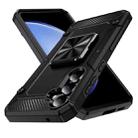For Samsung Galaxy S23 FE 5G Shockproof Metal Holder Phone Case(Black) - 1