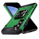 For Samsung Galaxy S23 FE 5G Shockproof Metal Holder Phone Case(Green) - 1