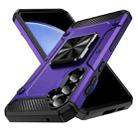 For Samsung Galaxy S23 FE 5G Shockproof Metal Holder Phone Case(Purple) - 1