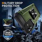 For Samsung Galaxy A04 Shockproof Metal Holder Phone Case(Olive Green) - 2