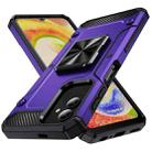 For Samsung Galaxy A04 Shockproof Metal Holder Phone Case(Purple) - 1