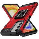 For Samsung Galaxy A04s Shockproof Metal Holder Phone Case(Red) - 1