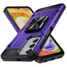For Samsung Galaxy A04s Shockproof Metal Holder Phone Case(Purple) - 1