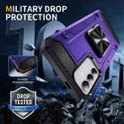 For Samsung Galaxy A04s Shockproof Metal Holder Phone Case(Purple) - 2