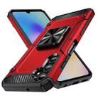 For Samsung Galaxy A05s Shockproof Metal Holder Phone Case(Red) - 1