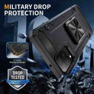 For Samsung Galaxy A12 4G Shockproof Metal Holder Phone Case(Black) - 2