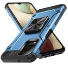 For Samsung Galaxy A12 5G Shockproof Metal Holder Phone Case(Navy Blue) - 1