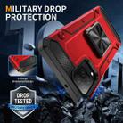 For Samsung Galaxy A12 5G Shockproof Metal Holder Phone Case(Red) - 2