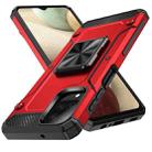 For Samsung Galaxy A12 Nacho Shockproof Metal Holder Phone Case(Red) - 1