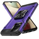 For Samsung Galaxy A12 Nacho Shockproof Metal Holder Phone Case(Purple) - 1