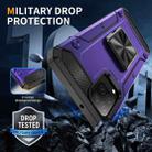 For Samsung Galaxy A12 Nacho Shockproof Metal Holder Phone Case(Purple) - 2